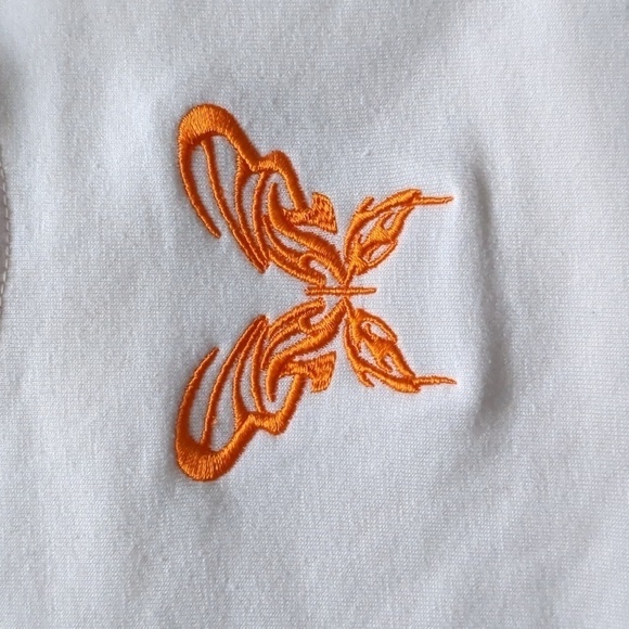 Daisy Street Dolls Kill White Cropped Butterfly Embroidery Baby Tee size XS - Picture 3 of 6